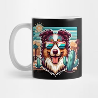 Funny Australian Shepherd with Sunglasses Mug